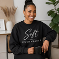 Soft But Unshakable Sweatshirt | Faith-Based Christian Crewneck for Women | Minimalist Feminine Apparel