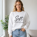 Soft But Unshakable Sweatshirt | Faith-Based Christian Crewneck for Women | Minimalist Feminine Apparel