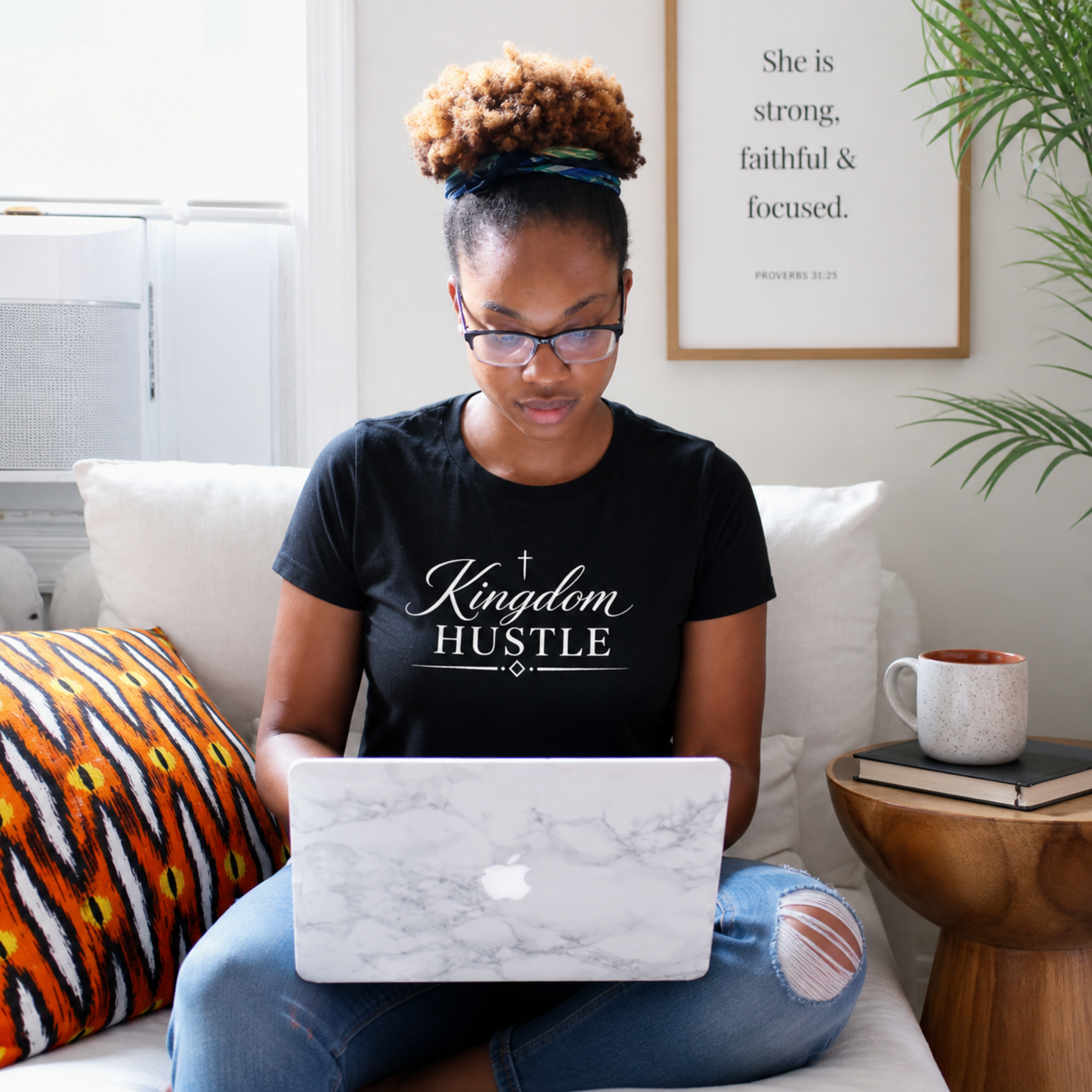 Kingdom Hustle T-Shirt | Faith-Based Christian Entrepreneur Tee | Purpose-Driven Apparel for Women