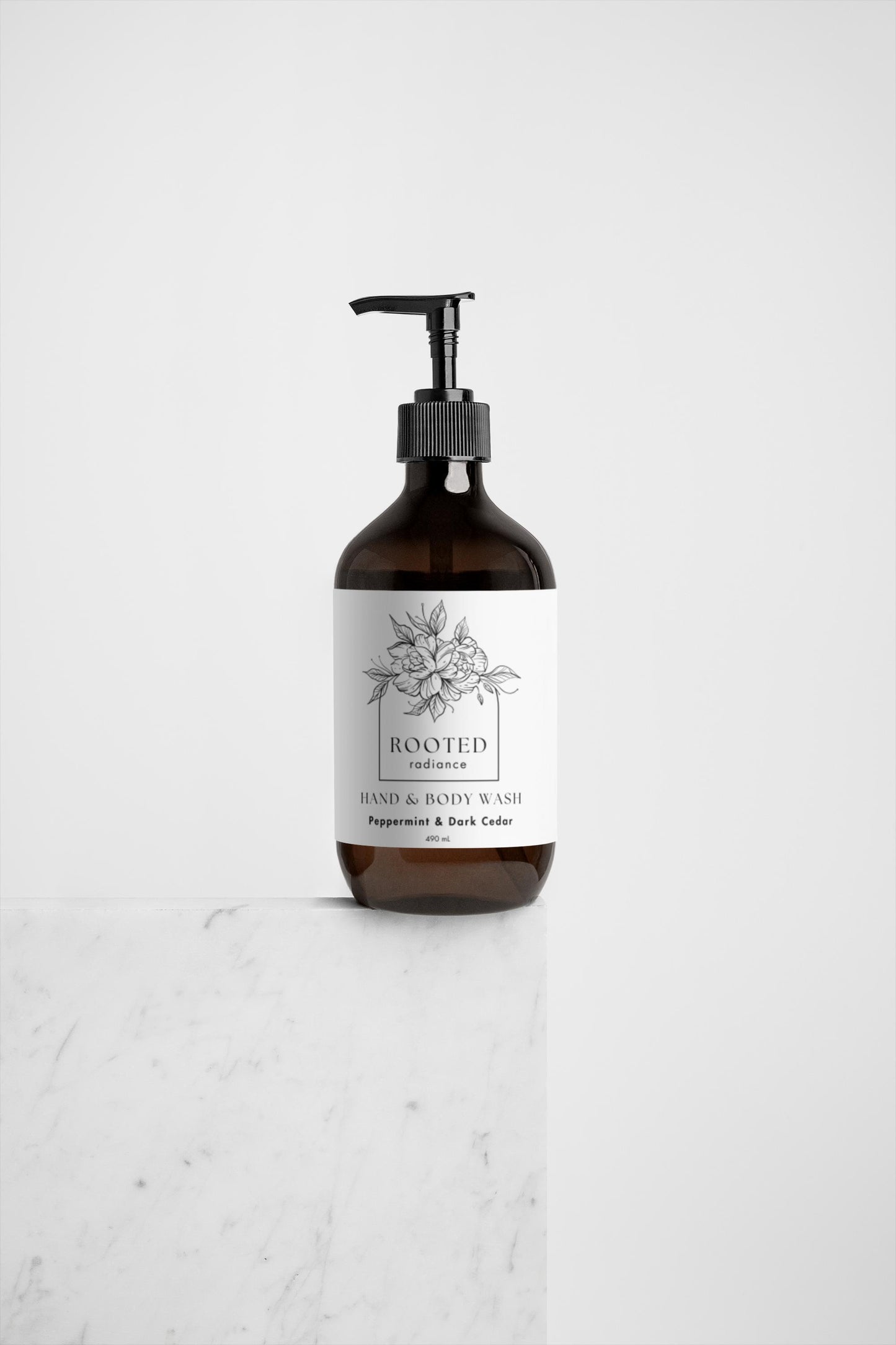 Hand & Body Wash, Peppermint & Dark Cedar